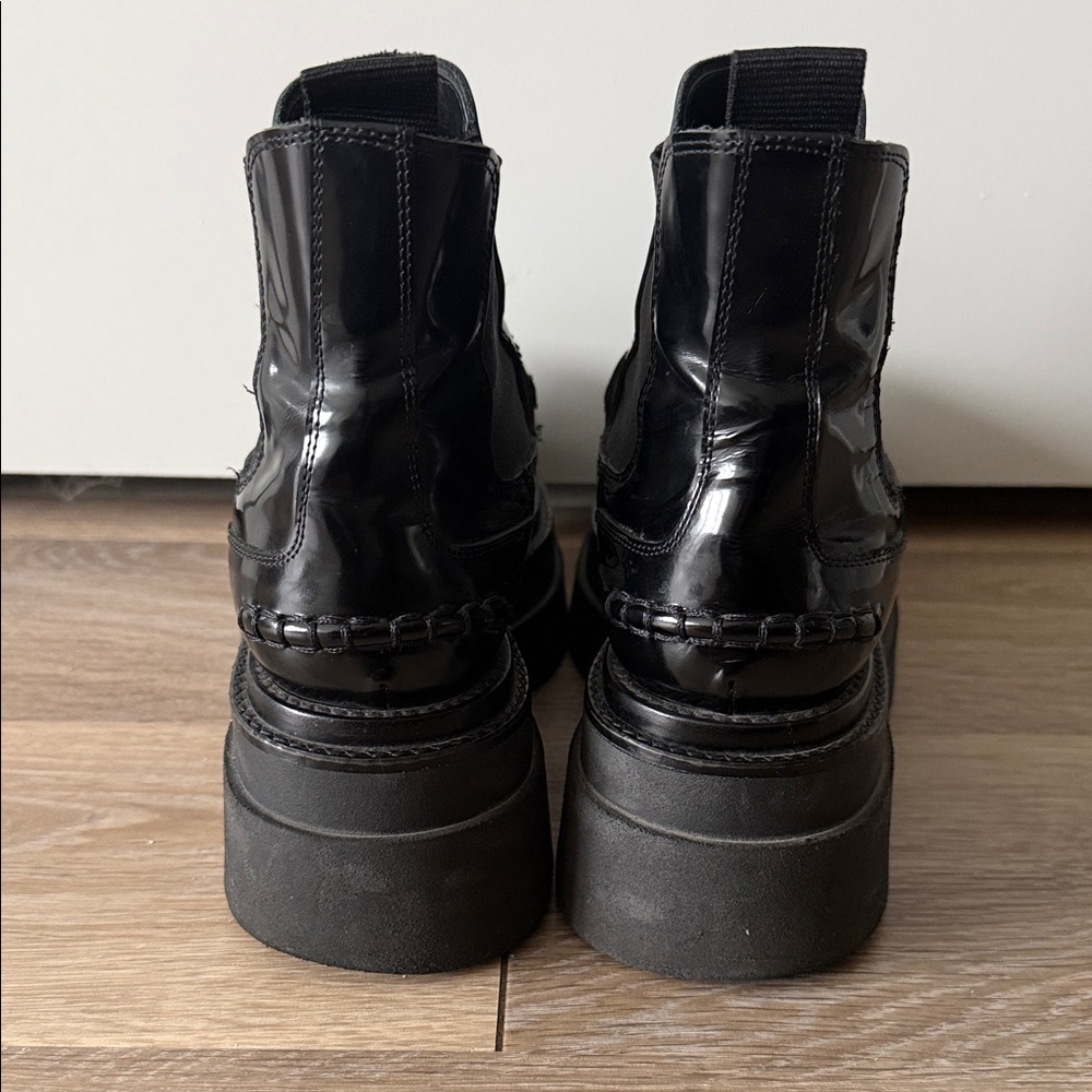 Alexander Wang carter platform loafer boot in leather - Picture 7 of 9